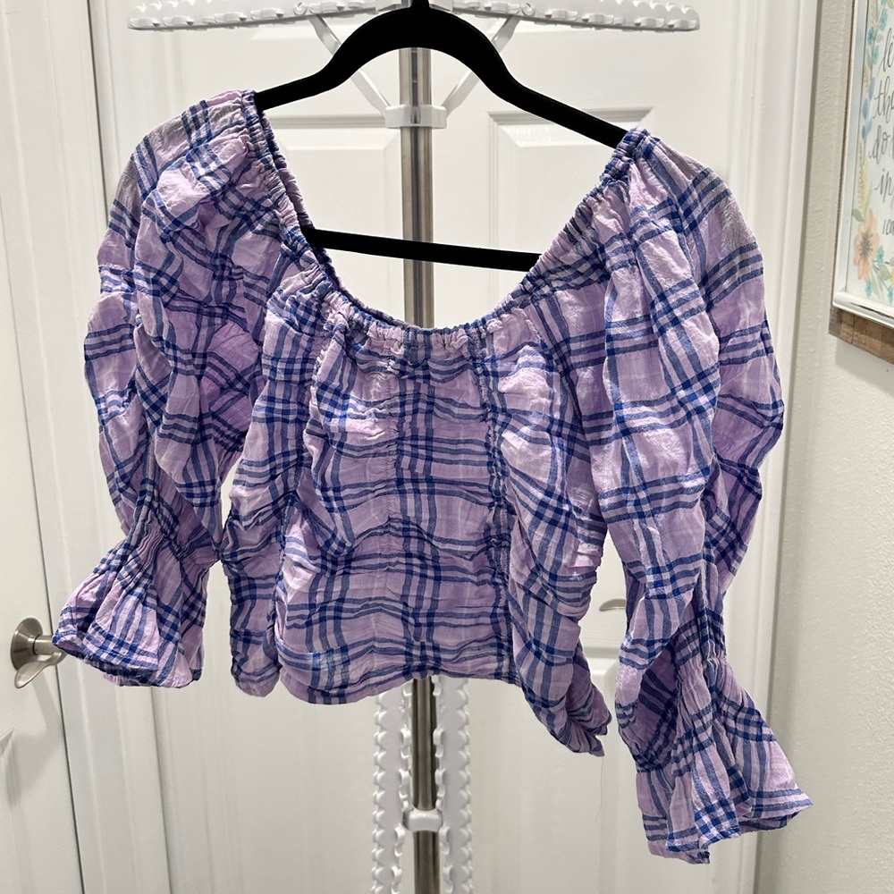 Zara plaid top